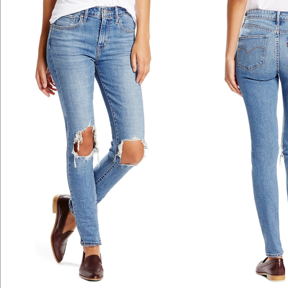 Levi’s 721 Ripped High Waist Jeans Sz 29
